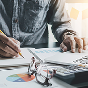 Man developing a plan